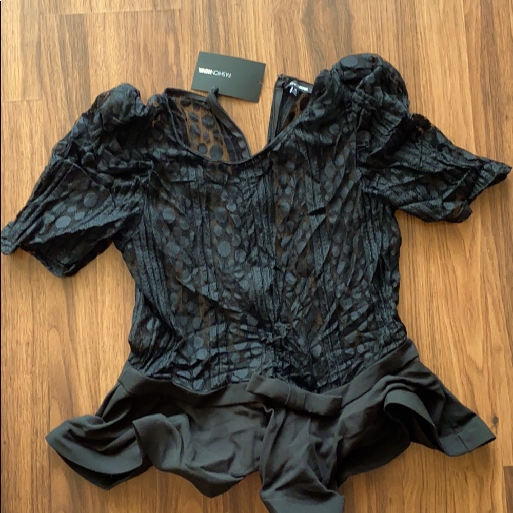 Black lace top